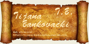 Tijana Bankovački vizit kartica